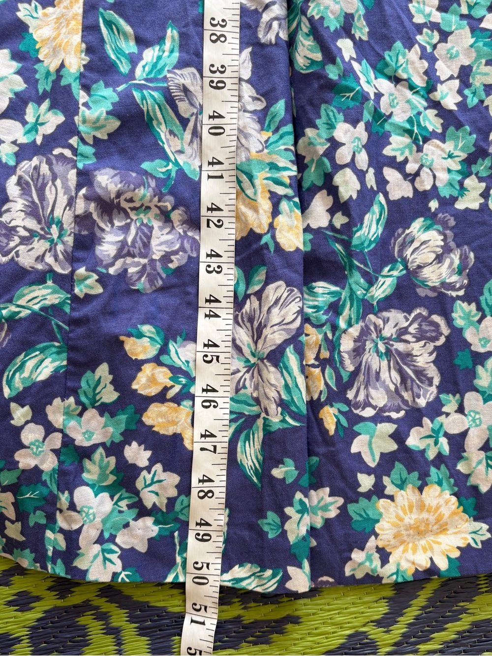 Laura Ashley Vintage Blue Floral Puff Sleeve Midi Dress UK 14 US 12 Cottagecore - Picture 11 of 11